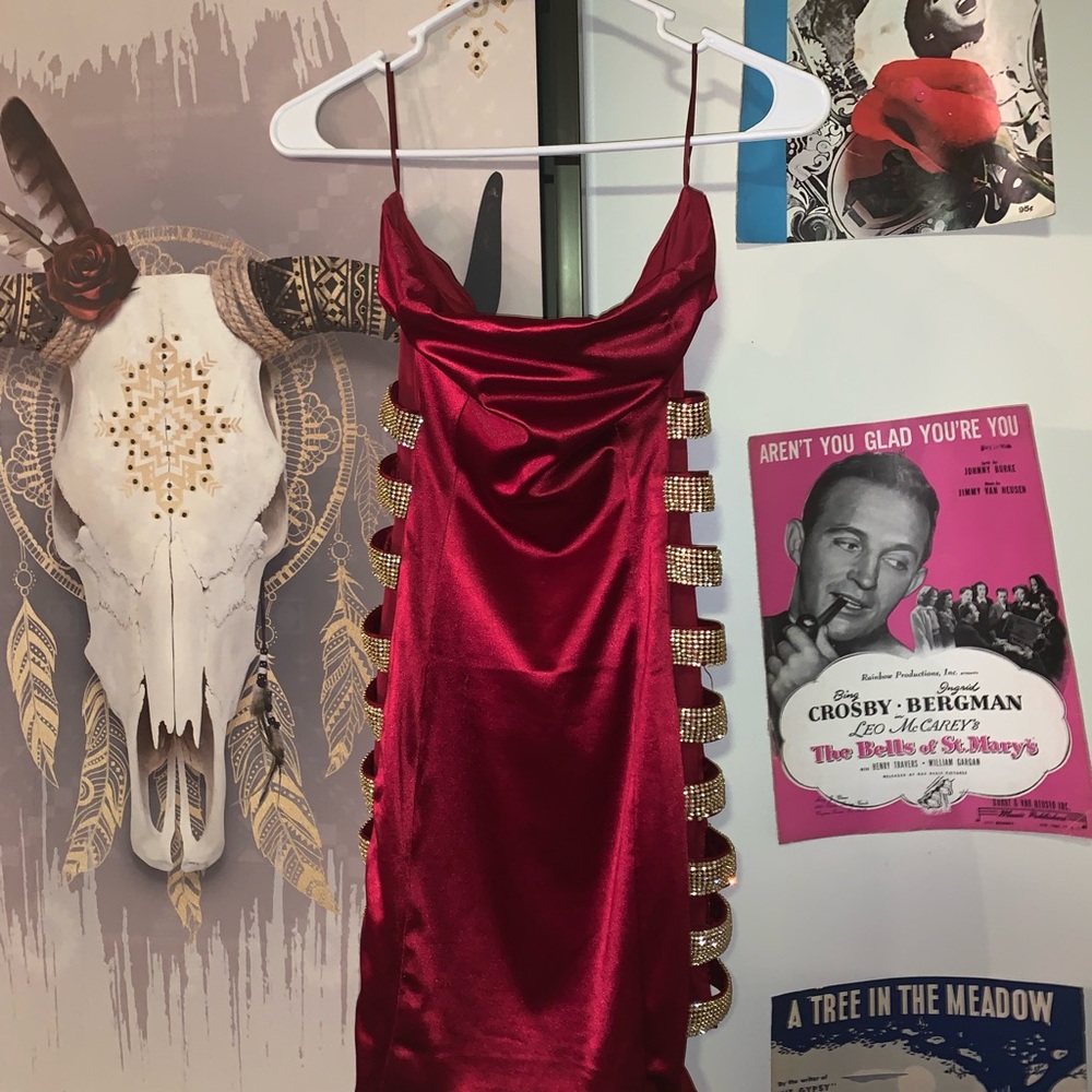 Red Fashion Nova Silk Dress